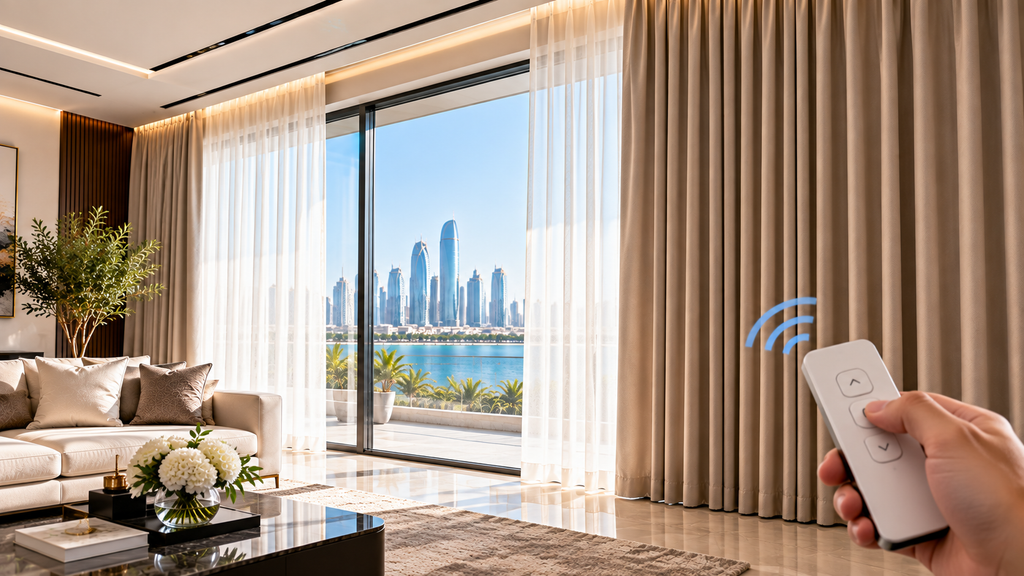 Professional curtain fitting for modern homes and interiors by Al Takrim.